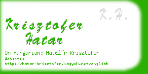 krisztofer hatar business card